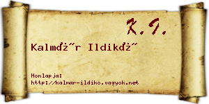 Kalmár Ildikó névjegykártya