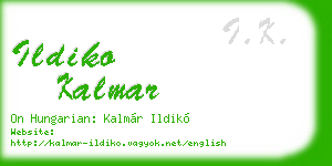 ildiko kalmar business card